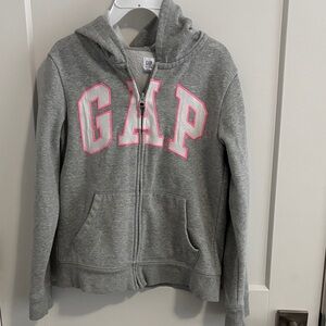GAP Kids Hoodie in Gray with Pink Lettering and pants set